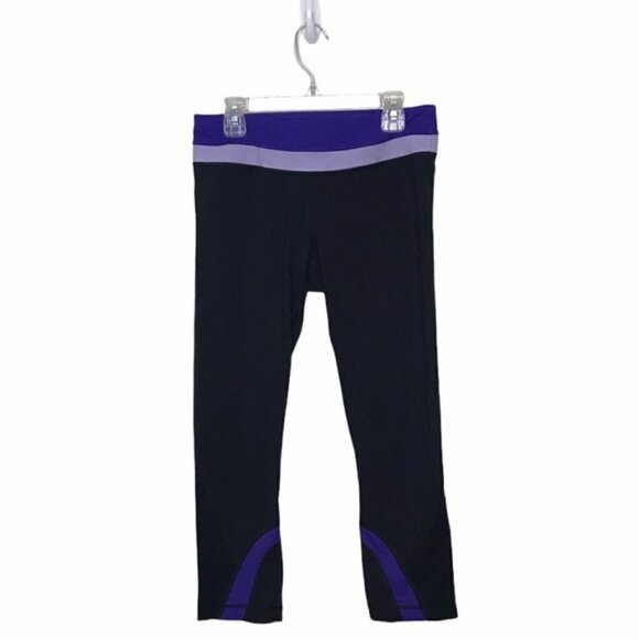 Lululemon Run Inspire Crop II Black Leggings - Picture 1 of 8